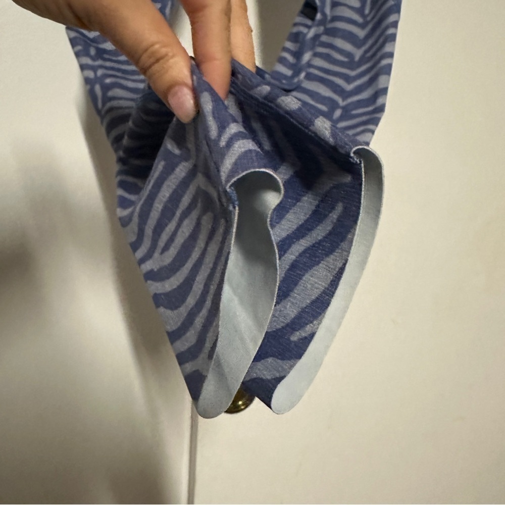 Varley Bedford Tights Blue Zebra Print Size XS High Rise Ankle - Picture 6 of 8